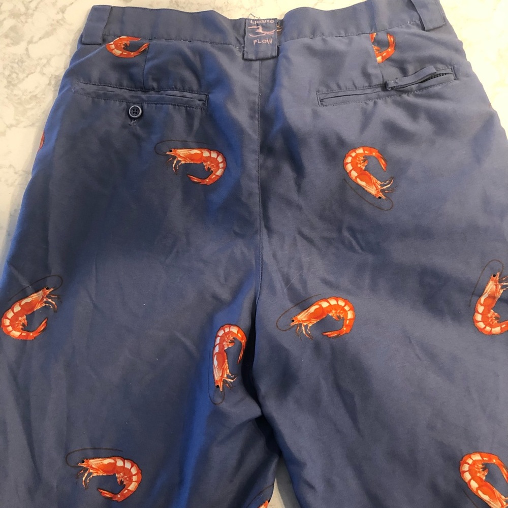 Liquid Flow shorts with Shrimp on them